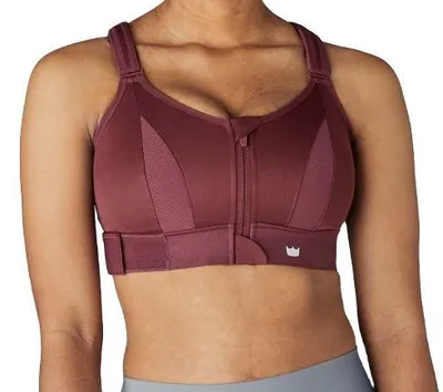 Obrázok produktu pre SHEFIT, športová podprsenka v bordovej farbe, s vysokou oporou, nastaviteľná, veľkosť 3XL