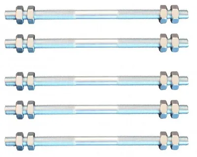 Produktbild von 5 Stück Gewindestange M10 Rechts - Links Gewinde 300 mm + 20 Muttern