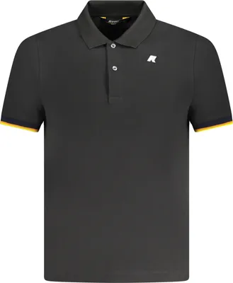 Produktbild von Stilvolles schwarzes Kurzarm-Poloshirt für Herren mit Kontrastdetails