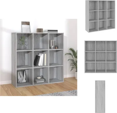 Obrázek produktu pro vidaXL Knihovna Grey Sonoma 98x30x98 cm - Knihovny a regály