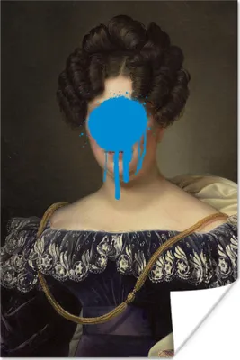 Produktbild von MuchoWow® Poster Johanna Henriette Engelen - Dubois Drahonet - Blau 20x30 cm - Papierdruck