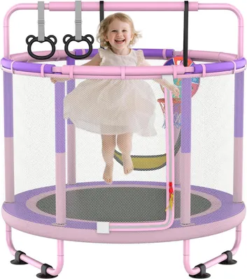 Productafbeelding van Trampoline Kinder - Springkussen - Speelmat - Veiligheidstrampoline - Kindertrampoline Buiten