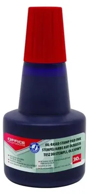 Immagine prodotto di Inchiostro per timbri metallici, colore rosso, 30 ml - Articoli per ufficio