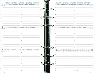 Obrázok produktu pre Plánovač Navulverpakking, formát A5 (172 x 105 mm), horizontálny týždenný kalendár