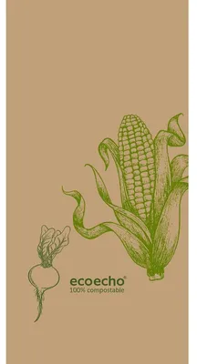 Produktbild von Zelltuchservietten 40 x 40 cm 2-lagig 1/8 Buchfalz Veggies | Packung (300 Stück)