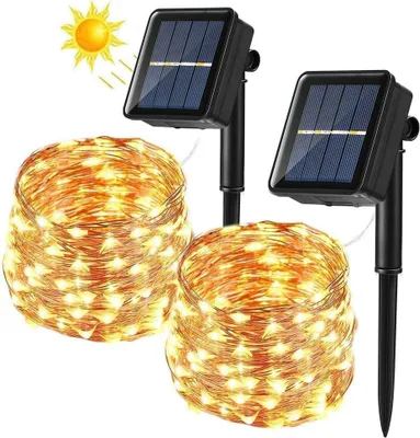 LED-Lichterkette 14 m, 120 LEDs, warmweiß, für draußen