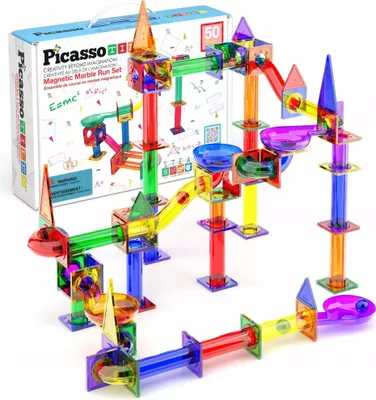 Zdjęcie produktu dla PicassoTiles Marble Run 50-częściowy Magnetyczny