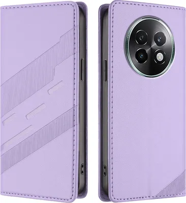 Image de Etui pour Realme 13+, étui portefeuille en cuirPolyuréthaneavec fente pour carte et fonction stand Violett