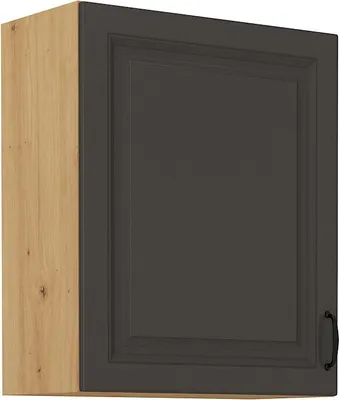 Image de Armoire de cuisine supérieure SOPHIA – largeur 60 cm, gris foncé / chêne artisan