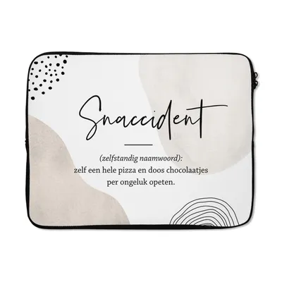 Produktbild von MuchoWow® Laptop Hülle 15 Zoll Zitate - Snaccident definition - Sprichwörter - Wörterbuch Laptoptasche - Laptoptasche - Sleeve - Rundum-Schutz