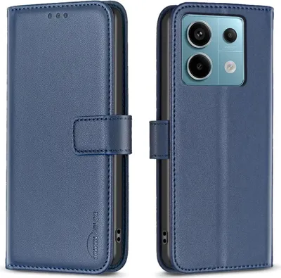 Produktbild von Xiaomi Redmi Note 13 Pro 5G / Poco X6 Hülle - BINFEN Klapphülle - Blau