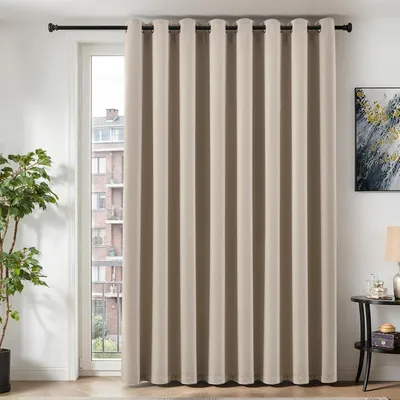 Image de Panneau de rideau occultant pour intérieur, 280 x 245 cm, couleur beige