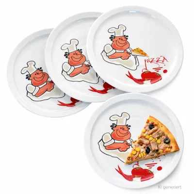 Zdjęcie produktu dla zestaw 4 talerzy do pizzy Alberto Ø30,5 cm 4 osoby Talerz XL duży do pizzy