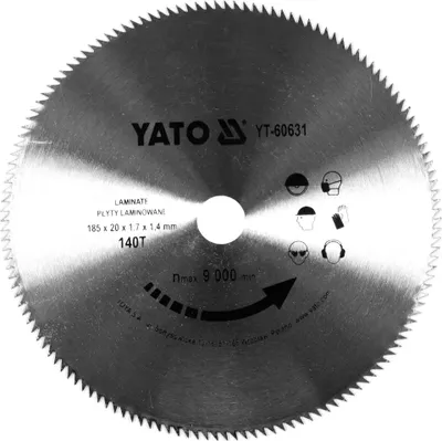 Produktbild von Yato YT-60631, Laminat, 18,5 cm, 2 cm, 1,4 mm, 9000 RPM, 1,7 mm