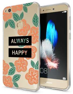 Produktbild von Huawei P8 Lite 2017 Hülle Handyhülle von NALIA, Slim Silikon Motiv Schutz Case Always Happy