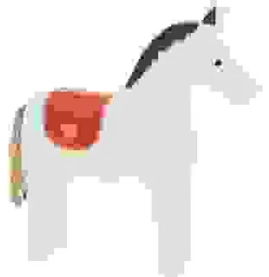 Image de Cheval en bois, blanc,100