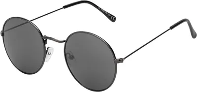 Produktbild von Damen Herren Sonnenbrille Rund Form Designer 80er Modern Urlaub Strand 30567 Schwarz-Anthrazit