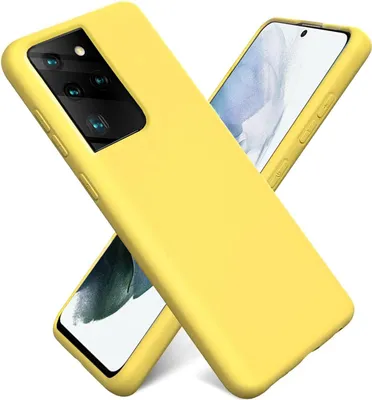 Image de Housse Samsung Galaxy S21 Ultra Housse de protection en gel de silicone Housse pour téléphone portable, jaune