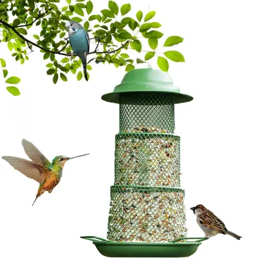 Imagen del producto de Solidchoice - Comederos colgantes para pájaros, fabricados en metal resistente a la intemperie, ideales para aves pequeñas