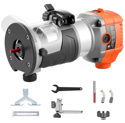 Produktbild von SucceBuy Elektrische Oberfräse, 710 W, einstellbare Drehzahl, Kantenfräse mit fester Basis & Staubabsaugung, Parallelanschlag, Fräsgerät für Holzarbeiten, Trimmen und Heimwerkerprojekte, kabelgebunden