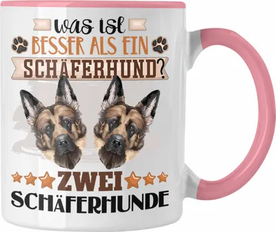 Produktbild von Trendation - Schäferhund Besitzer Tasse Geschenk Lustiger Spruch Geschenkidee Was Ist Besser Als Ein Schäferhund (Rosa)