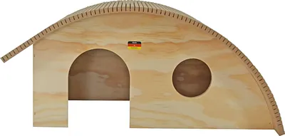 Produktbild von Elmato 12844 Kletterburg Deluxe Bogenhaus Nagerhaus Hütte, Rillendach, 50x26x23cm