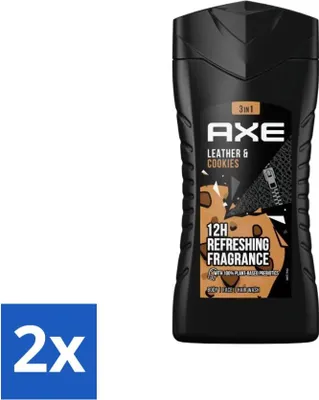 Produktbild von Axe - 3-in-1 Duschgel - Leder & Kekse - 100% pflanzlich - 250 ml - Vorteilspack - 2 Stücke