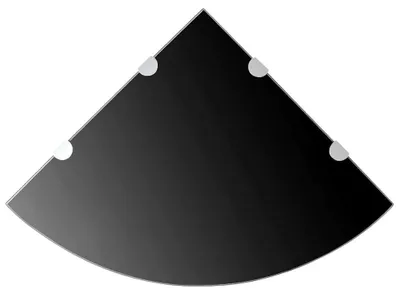 Produktbild von Set bestehend aus 2 Glas-Eckregalen, 45x45 cm, schwarz