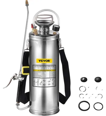 Immagine prodotto di VEVOR irroratore a pressione in acciaio inox Irroratore ad alte prestazioni Irroratore per piante 10L con manometro
