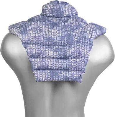 Produktbild von Nackenhörnchen HWS - Nacken + Schultern + Rücken - Rapssamenkissen - Nackenkissen Wärmekissen - Wärmendes Nackenkissen - Farbe: used-look grau-blau, Rapskissen