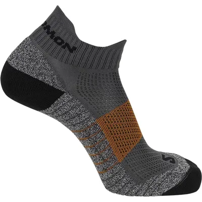 Produktbild von Socken Salomon Uni Aero Ankle Dx+sx 1p Ebony/scarlet Ibis/black Grey