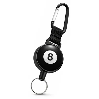Produktbild von Ausweis Halter Jojo Billardkugel 8 Schlüsselband 70cm ausziehbar mit Karabinerhaken Schlüsselanhänger billiards Schlüsseljojo Schlüsselrolle Key chain