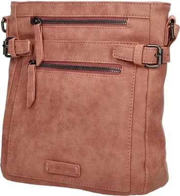 Produktbild von Große Damen Tasche Schultertasche Umhängetasche Crossover Bag Leder Optik Handtasche Rose