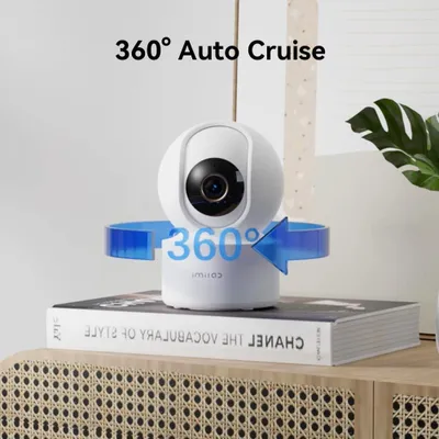 Image de Babyphone avec caméra - Moniteur pour bébé - Caméra intérieure - Résolution 3K - Angle de vision 360° - Avec vision nocturne en couleur