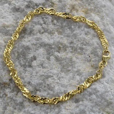 Produktbild von Goldkette Singapurkette Länge 19cm - Breite 3,4mm - 333-8 Karat Gold