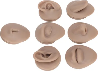 Productafbeelding van Oefenmodel voor lichaamsversiering, siliconen simulatie, geschikt voor oren, ogen, neus, mond, tong en navel. Ideaal voor beginners en professionals, geschikt voor donkere huidtinten