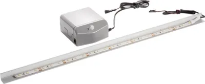 Produktbild von FACKELMANN LED-Waschbecken   Mini Einbau-Set / Maße: ca. 45 cm breit / batteriebetriebenes BackLight Mini für Glasbecken / hochwertiges LED-Band für Waschtisch aus Glas / inklusive Batterien