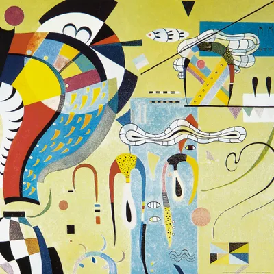 Produktbild von Wassily Kandinsky Kunstdruck Bild - Milieu Accompagné, 1937 (70 x 70 cm)