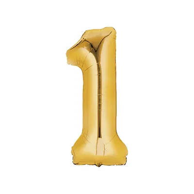 Produktbild von Goldener Folienballon Ziffer 1 – 80cm Zahl Eins Deko Geburtstag Jubiläum Feier Event Party Raum