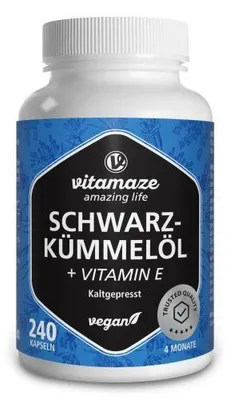 Produktbild von Schwarzkümmelöl Kapseln+Vitamin E 240 St