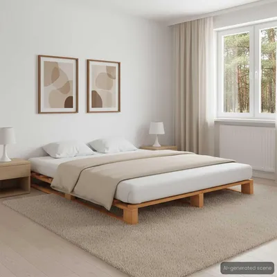 Obrázok produktu pre Maison Exclusive – Posteľ z paliet, hnedá, masívne borovicové drevo, 120 × 200 cm