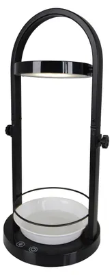 Produktbild von Tischleuchten - LED Pflanzen-Tischleuchte h:53,5cm "PLANTY", Tischlampe im Functional Style, aus Metall und Kunststoff in schwarz, 53,5 cm hoch, Ø 18,2 cm, inkl. LED – Berührungssensor – USB