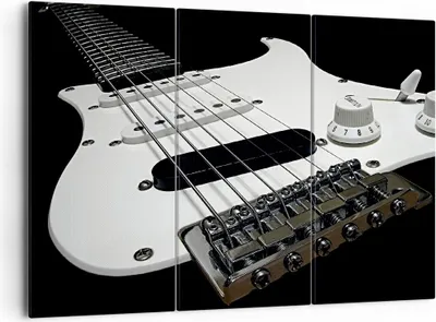 Produktbild von Bild auf Leinwand - Leinwandbild - E-Gitarre String Knopf - 165x110cm - Wand Bild - Wanddeko - Leinwanddruck - Bilder - Kunstdruck - Wanddekoration - Leinwand bilder - Wandkunst - CE165x110-0379