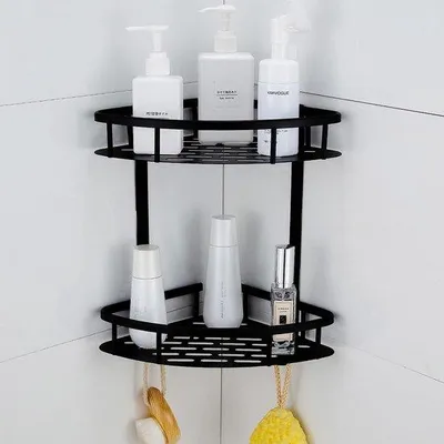 Produktbild von Famanu Duschregal mit Kräutereinsatz - Aluminium, rostfrei, selbstklebend