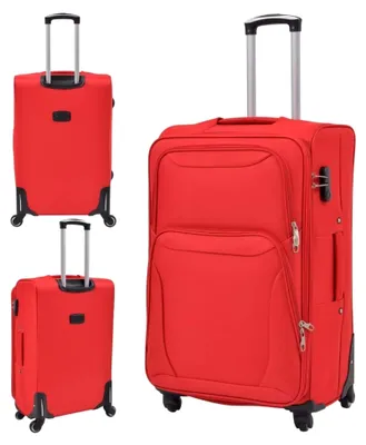 Produktbild von 3-teiliges Weichgepäck Trolley-Set in Rot, 11,9 kg