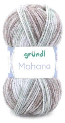 Produktbild von Gründl Wolle Mohana 100 g hellgrau-mint-natur-weiß