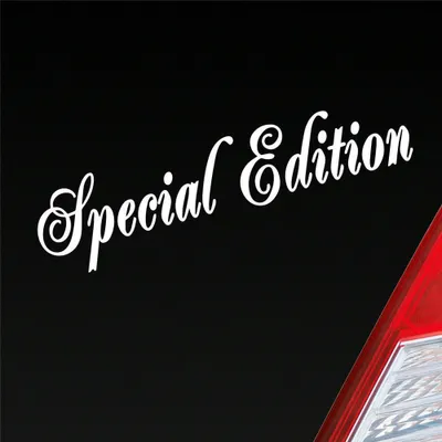 Produktbild von Auto Aufkleber Special Edition Car Tuning Motorrad 15x4 cm Weiss Glanz Sticker Heckscheibenaufkleber