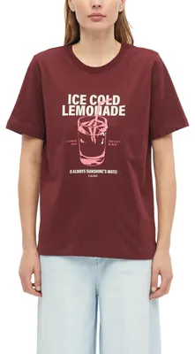 Produktbild von T-Shirt mit Front-und Rückenprint