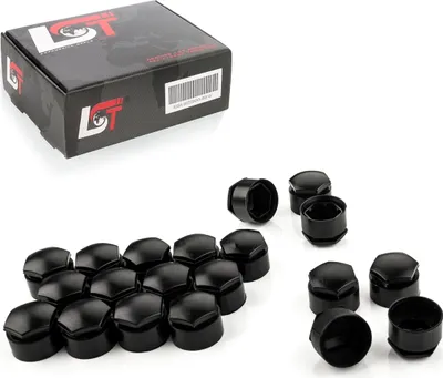 Produktbild von 20x Radschrauben Kappen 17 mm schwarz diebstahlhemmend für AUDI für SEAT
