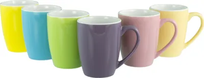 Produktbild von CreaTable, 23999, Universal Bunt, Kaffeebecher 6-tlg, Steinzeug